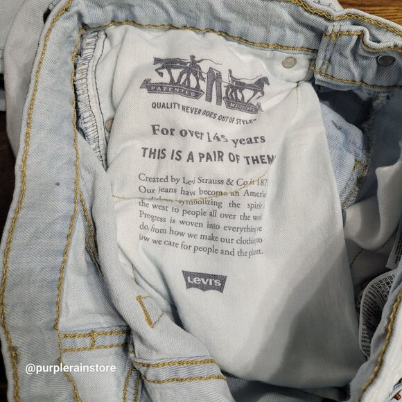 Levi's Jeans 31x32 Measures 30x31 Slim Fit 511 Light Wash Hipster Streetwear - Picture 4 of 12